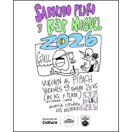 El humor y la reflexi&oacute;n desembarcan en Villa Gesell: Pedro Saborido y Miguel Rep en el Centro Cultural Pipach
